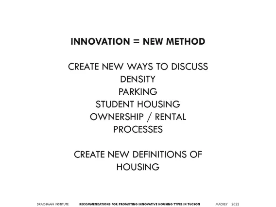 Identification of Limits to Development of Innovative Affordable Housing Types in the Tucson Area