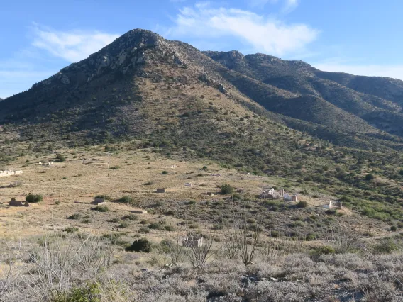 View of Second Fort Bowie from Overlook Ridge