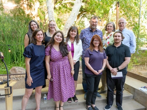 Group photo of Courtney Crosson and the sponsors of the Inaugural Drachman Celebration