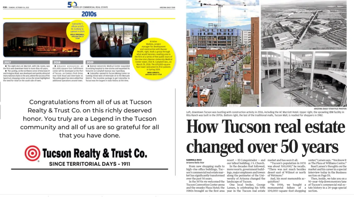 50 Years of Commercial Real Estate Development in Tucson