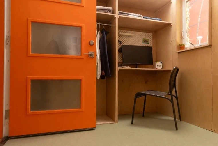 Interior view of the microshelter